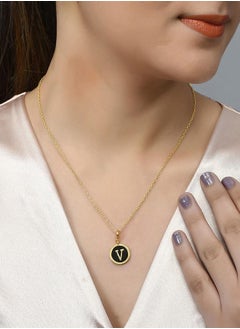 VOYLLA Valentine's Day Collection Alphabet V Black Enamel Charm  - Image 5