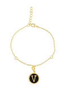 VOYLLA Valentine's Day Collection Alphabet V Black Enamel Charm  - Image 3