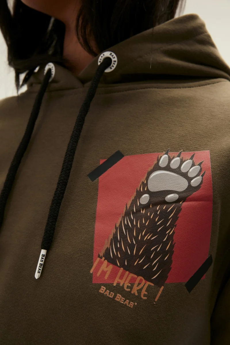 باد بير Here Hoodie Khaki
