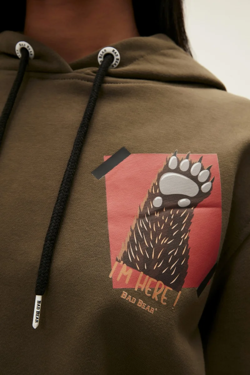 باد بير Here Hoodie Khaki