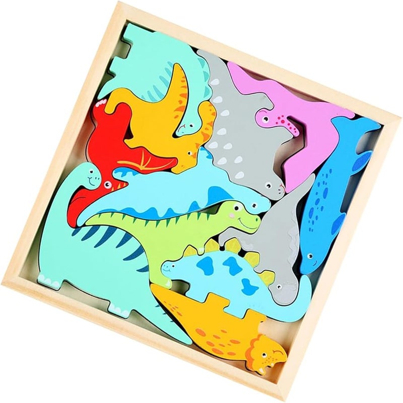 Wooden Animal Puzzle Safari Pattern Sorting Game For Kids Early Learning Toy - Image 1