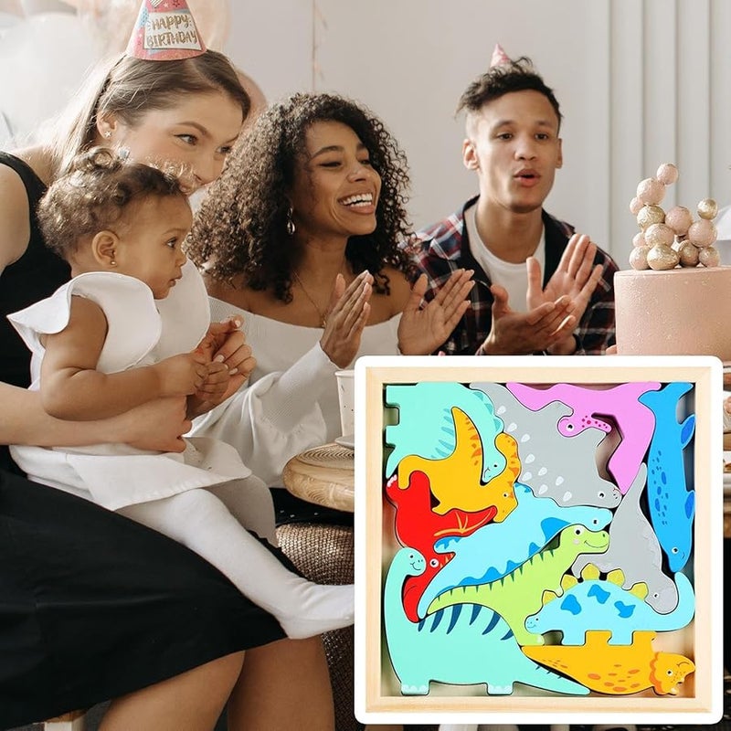 Wooden Animal Puzzle Safari Pattern Sorting Game For Kids Early Learning Toy - Image 4