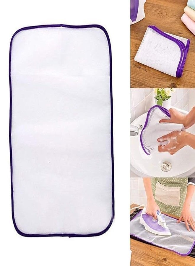 ZEVESTY Foldable Cloth Protecting Ironing Mat Pressing Cloth for Easy Ironing Cloth Guard, Reusable & Washable Ironing Mat for Delicate Garments Ironing Mesh Cloth Ironing Board Multicolor - Image 4