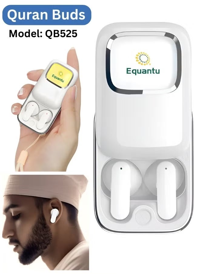 Equantu Earphones Bluetooth Earphones Muslim Wireless Bluetooth Earbuds with Smart Quran Speaker Model QB525 - Image 1
