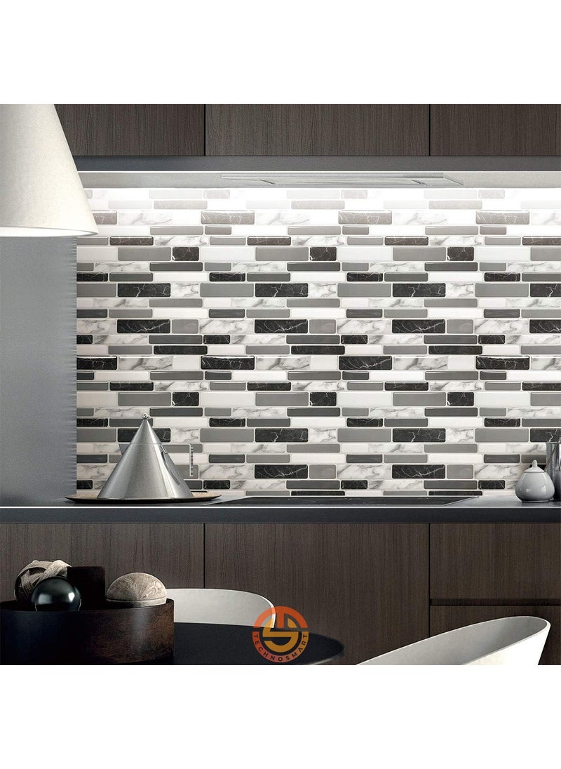 Technosmart 1Pcs 3D Self-Adhesive 30×30CM Coating Mosaic View Wall Sticker Kitchen Bathroom  - Image 2