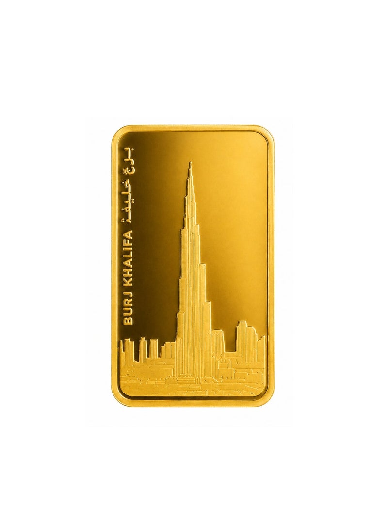 Zewer 50g 24 Karat (999.9) Fine Gold Bar - Burj Khalifa Design - Image 4