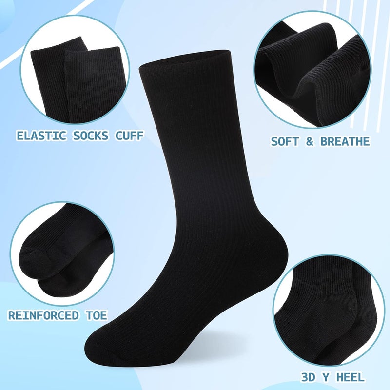 Eyean Kids Athletic Crew Socks Boys Girls Cotton School Uniform Casual Basic Socks 6 Pairs - Image 4