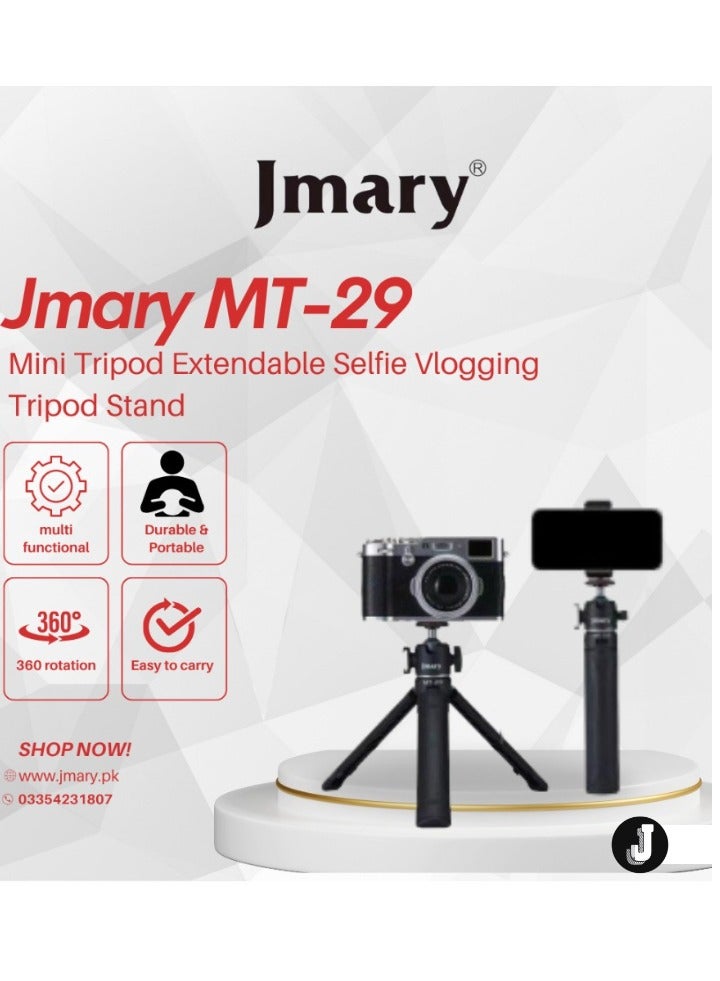 JAJEEK Mini Extendable Tripod Stand for Selfies & Vlogging – Portable & Adjustable for Content Creation - Image 1