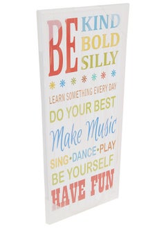 Stupell Industries The Kids Room by Stupell Be Kind, Bold, Silly Typography Rectangle Wall Plaque  - Image 1