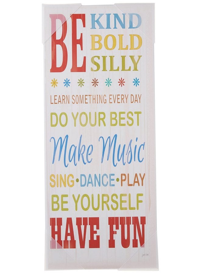 Stupell Industries The Kids Room by Stupell Be Kind, Bold, Silly Typography Rectangle Wall Plaque - Image 2