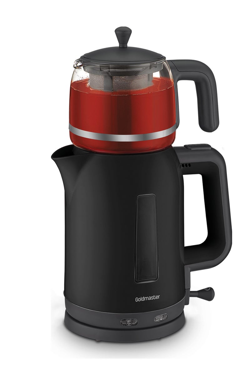 Goldmaster BY-4300 Dostane 2200 W Cam Demlikli Çay Makinesi Siyah - Image 1