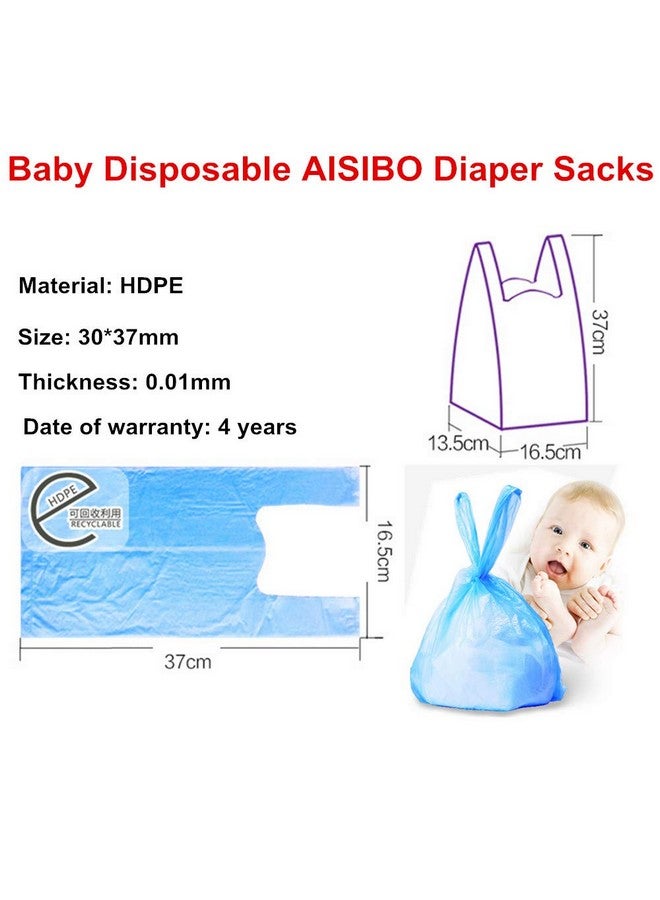 Beetoo Baby Disposable Diaper Sacks Bags Dispenser Power Scented Nappy Disposal Bags Easy-Tie for Travel (Blue,90-Count) - Image 3