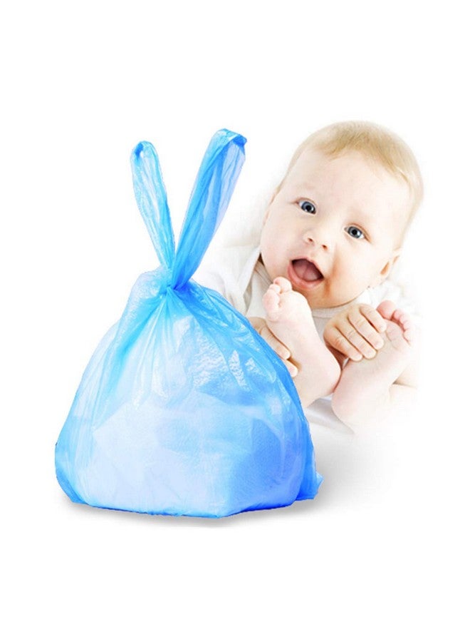 Beetoo Baby Disposable Diaper Sacks Bags Dispenser Power Scented Nappy Disposal Bags Easy-Tie for Travel (Blue,90-Count) - Image 1