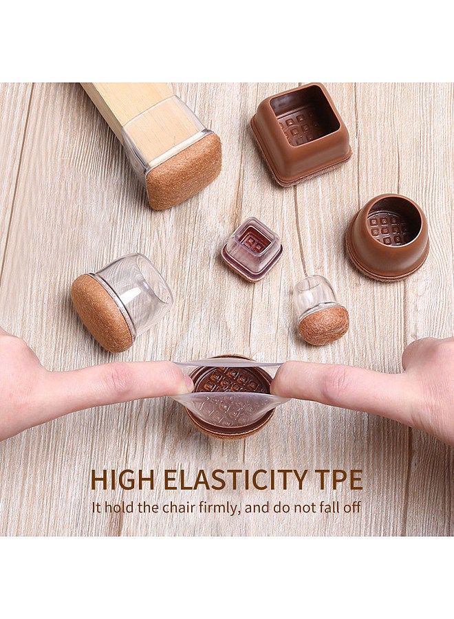 8Pcs Chair Leg Floor Protectors with Felt Chair Leg Caps Furniture Leg Feet Protection Cover Protect Hardwood Floor - Image 2