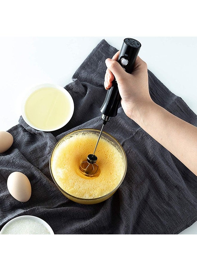 Arabest - Milk Frother 3 Spring Whisk Heads, Electric Handheld Foam Maker 3 Speeds Egg Beater Drink Mixer, USB Rechargeable Mini Blender for Coffee Latte Cappuccino Hot Chocolate - Image 1