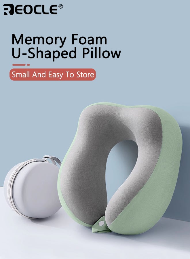 ريوكل وسادة رقبة على شكل حرف U، ناعمة ومريحة، ذات ارتداد بطيء لتوفير دعم مثالي للرقبة، مثالية للسفر، القيلولة، أو الاستخدام في المكتب - Image 1