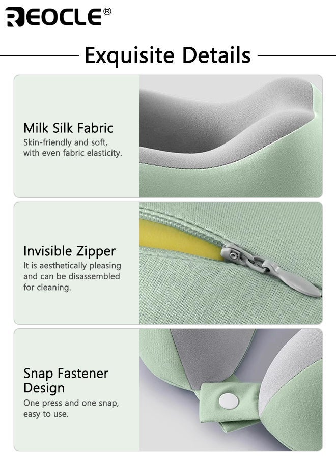 REOCLE Comfortable U Shaped Neck Pillow Slow Rebound Support Soft Comfort for Neck Protection ldeal for Travel Napping Office Use - Image 5