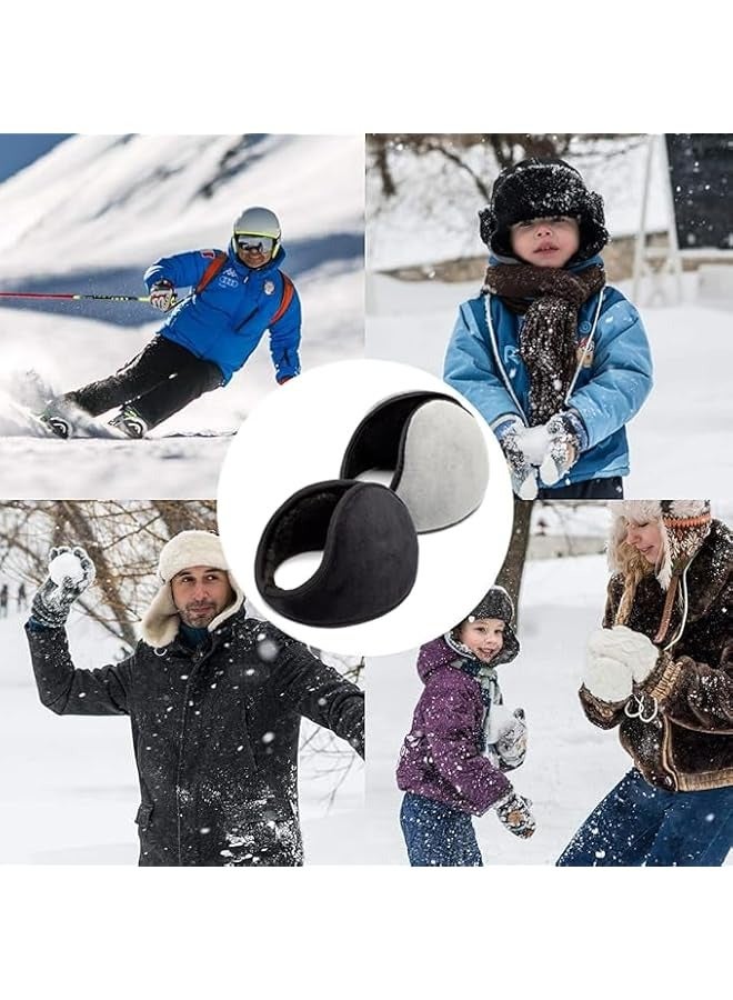 PROMASS 2pack Ear Muffs For Winter Ear Warmer Ear Covers Over The Head Ear Muffs for Men Women Outdoor Sports Snowboarding Foldable Windproof Plush Earmuffs - Image 5