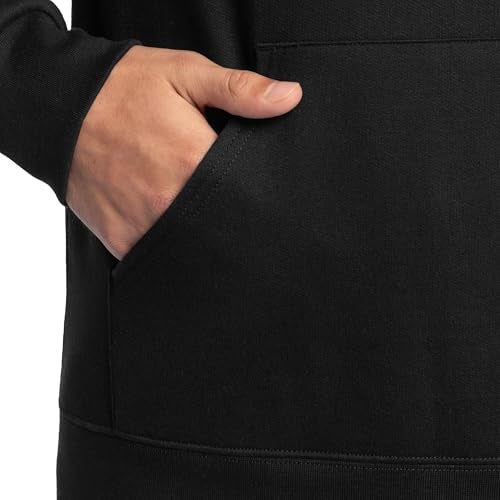 Fruit of the Loom Men's Eversoft Fleece Sweatshirts & Hoodies, Pullover-Black, X-Large - Image 3