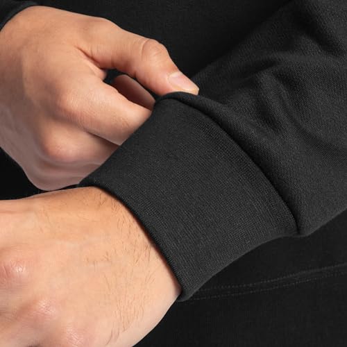 Fruit of the Loom Men's Eversoft Fleece Sweatshirts & Hoodies, Pullover-Black, X-Large - Image 4