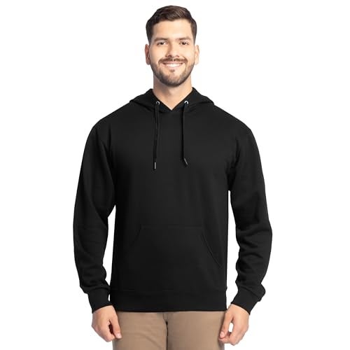 Fruit of the Loom Men's Eversoft Fleece Sweatshirts & Hoodies, Pullover-Black, X-Large - Image 1