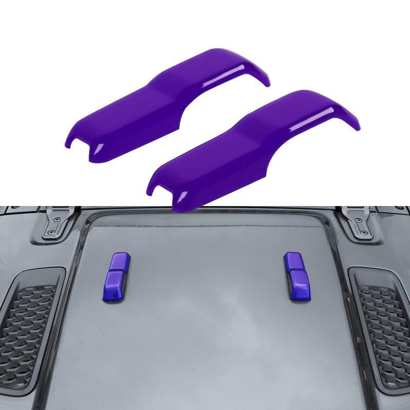 CheroCar JL JT Engine Hood Hinge Cover Decoration Cover Stickers Exterior Accessories for Jeep Wrangler JL 20182025 20202025 Jeep Gladiator JTPurple
