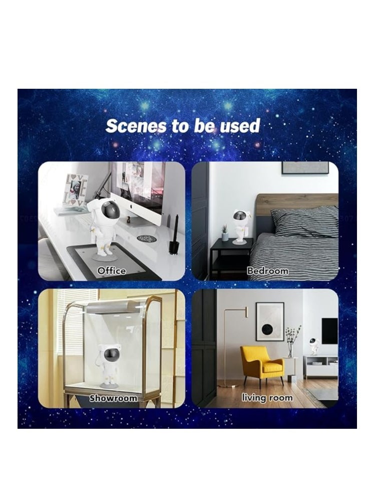 إمبريوم - جهاز العرض الليلي Galaxy Astronaut Star مزود بمؤقت وجهاز تحكم عن بعد وتصميم قابل للتعديل 360 درجة - مثالي للأطفال والكبار وغرفة نوم الأطفال وغرف الحفلات وغرف الألعاب، ومصباح جهاز عرض يعمل بمنفذ USB - Image 1