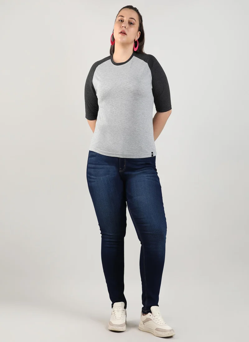 Instafab Plus Raglan Sleeve Top