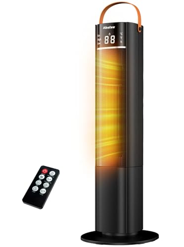 Abolee Space Heaters Indoor Use, 26" 12ft/s Electric Heater with Remote, 1500W Tower Heater with 75°Oscillation, 1-12H Timer, PTC Electric Heater for Large Room, Bedroom Home Office - Image 1