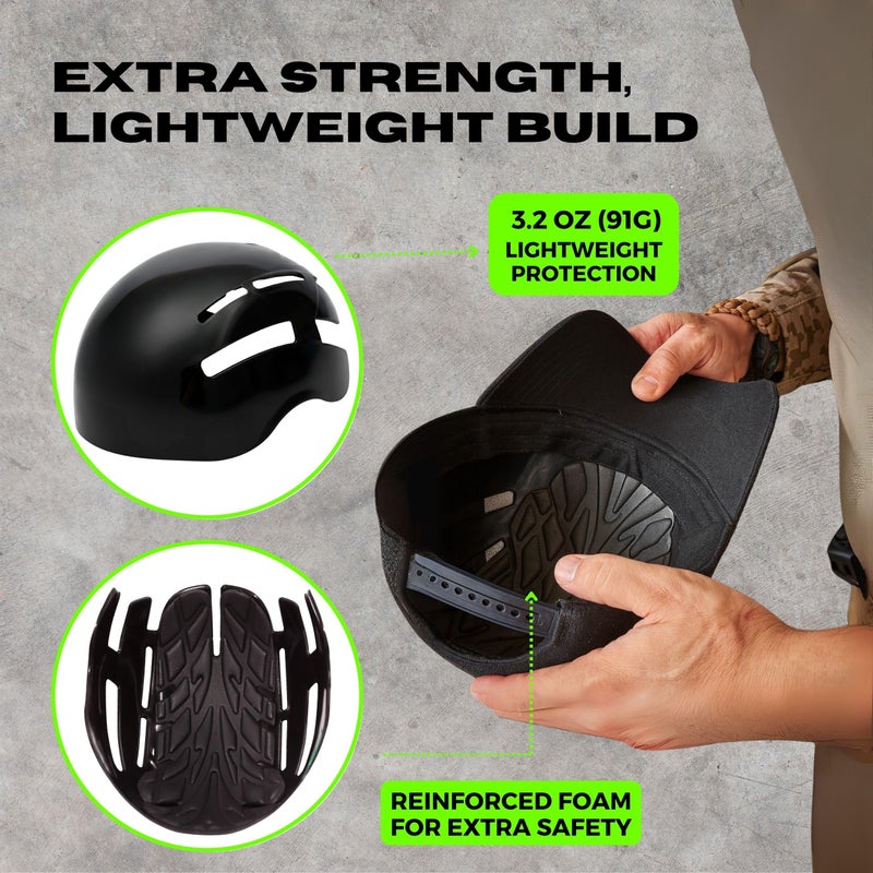 Milfort 2 Pack x Bump Cap Insert for Baseball caps. Ventilated Safety Helmet Shell. Protective Headgear for Work, Security and Outdoor use. Hard Hats for Men & Women. - Image 4