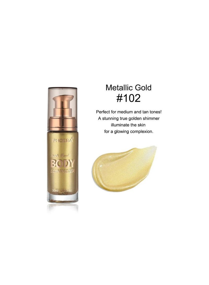 Phoera Body Luminizer 30ml 102 Metallic Gold - Image 1