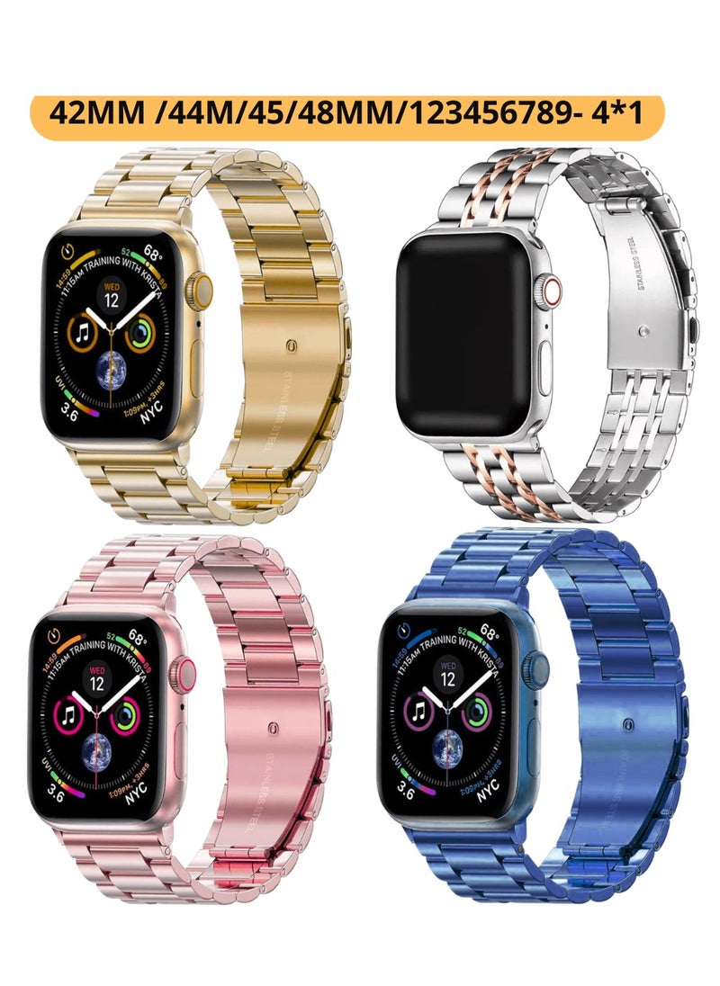 Generic - Stainless Steel Band for Apple Watch 49mm 45mm 44mm 42mm Compatible with iWatch Ultra/8/7/6/5/4/3/2/1/SE/SE2 Series - Image 1
