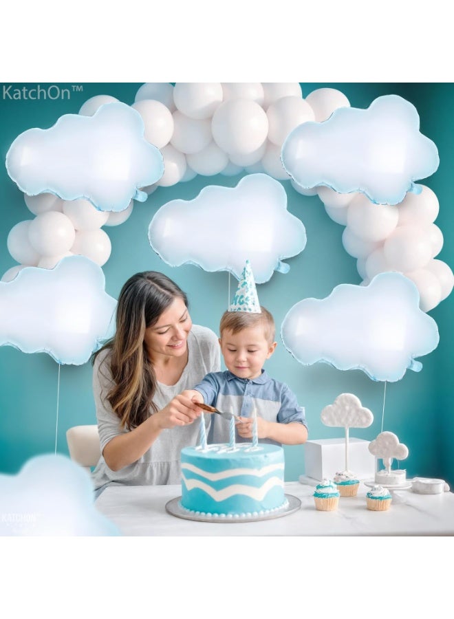 KATCHON Huge Clouds Balloon Set - 30 Inch, Pack of 5 | Clouds Party Decorations | On Cloud 9 Bachelorette Decorations | Baby Shower Decoration | Cloudbabies Decoration - Image 5