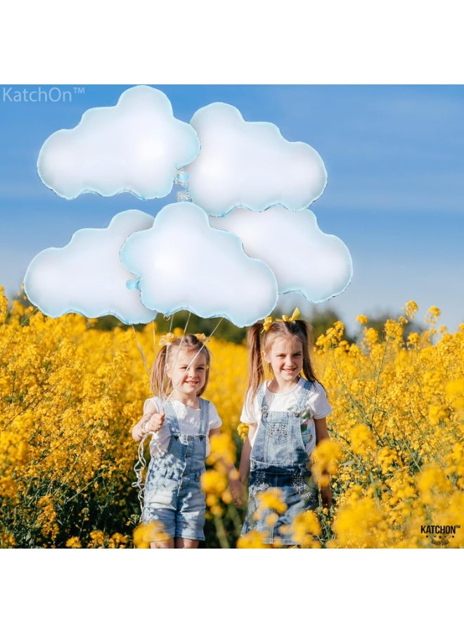 KATCHON Huge Clouds Balloon Set - 30 Inch, Pack of 5 | Clouds Party Decorations | On Cloud 9 Bachelorette Decorations | Baby Shower Decoration | Cloudbabies Decoration - Image 4
