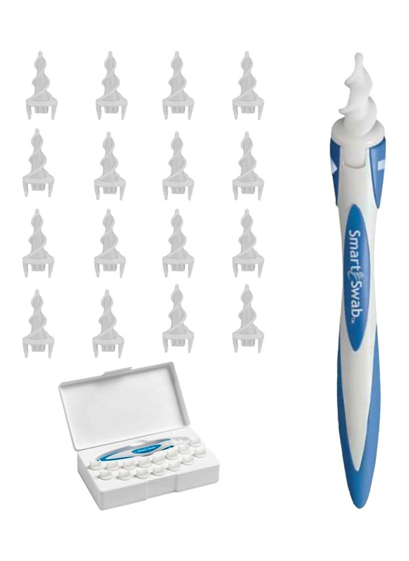 Smart Swab Smart Swab Spiral Ear Cleanser Reuseable Earwax Remover Tool With 16 Replaceable Tips Safe And Pain Free  - Image 2