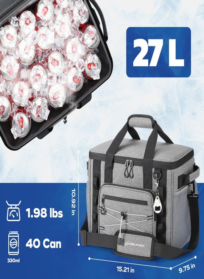 Maelstrom Soft Cooler Bag,Soft Sided Cooler,40 Cans Collapsible Cooler,Insulated Ice Chest,Large Leakproof Camping Cooler,Portable Travel Cooler for Kayaking,Beach,Gray - Image 5