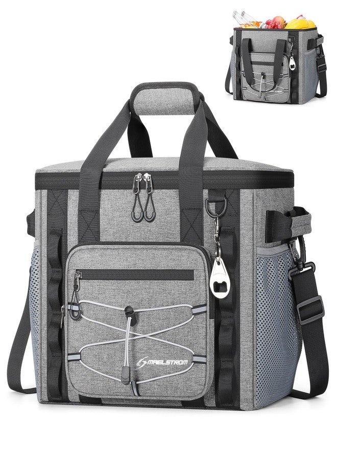 Maelstrom Soft Cooler Bag,Soft Sided Cooler,40 Cans Collapsible Cooler,Insulated Ice Chest,Large Leakproof Camping Cooler,Portable Travel Cooler for Kayaking,Beach,Gray - Image 1