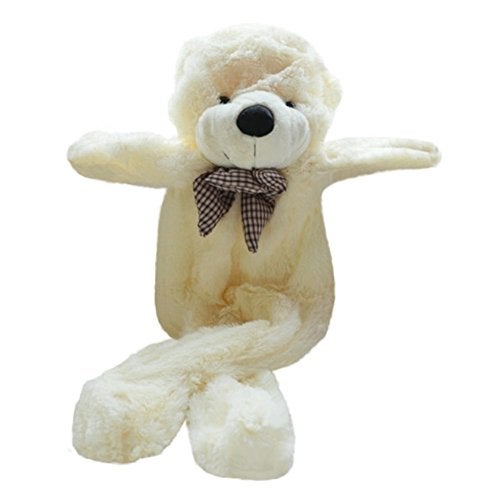 Fengheshun 180 Cm Super Giant Teddy Bear Outer Cover Animal Toy Huge Bear Shell Purple (Not Filled),Give Girlfriend The Best Gift On Valentine's Day (White, 1.8m) - Image 1