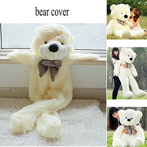 Fengheshun 180 Cm Super Giant Teddy Bear Outer Cover Animal Toy Huge Bear Shell Purple (Not Filled),Give Girlfriend The Best Gift On Valentine's Day (White, 1.8m) - Image 2