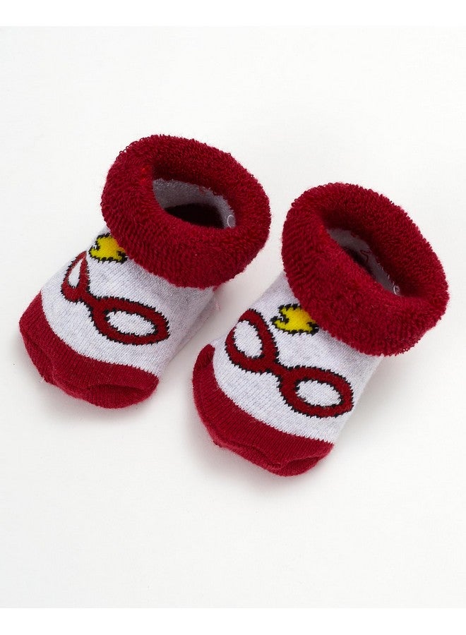 Harry Potter Baby Unisex Bib and Bootie Set Gifts for Baby (Red Multi, 0-12 Months) - Image 3