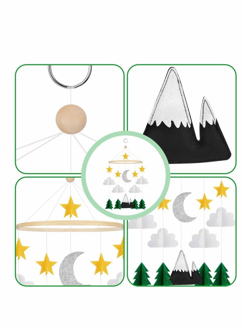 Y&D Infant Crib Mobile Nursery Forest, Star Baby Wind Chimes Bed Bell Felt Toy Accessories for Boys Newborn Gift Ceiling Decor  - Image 5