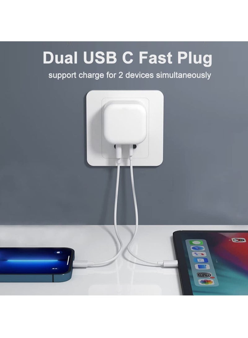 TIGER "2-Pack iPhone 16 Charger – Fast USB-C to Lightning Cable & Plug, Dual C Fast Charging for iPhone 16/15/14/13/12/11 Pro/Pro Max/XS Max/XR/SE/8 Plus, iPad Pro Air Mini, 1M" - Image 5
