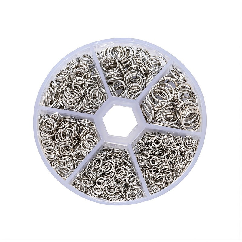 Upgraded Jump Rings 970+ Pcs Nickel Free 6 Sizes Hardened For Jewelry Repair - Image 3