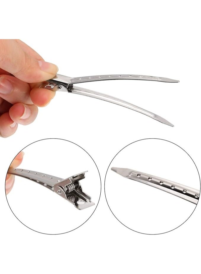 مشابك شعر معدن لتصفيف الشعر لصالونات التجميل واكسسوارات النساء والفتيات، مقاس 8.9 سم (12 كلبس) - Image 3