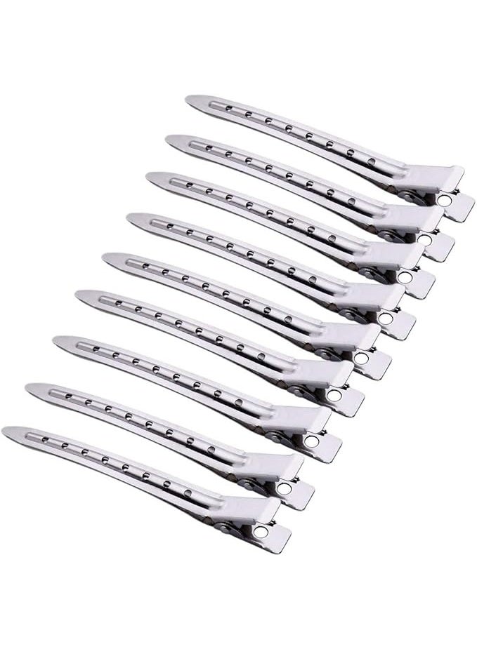 مشابك شعر معدن لتصفيف الشعر لصالونات التجميل واكسسوارات النساء والفتيات، مقاس 8.9 سم (12 كلبس) - Image 1