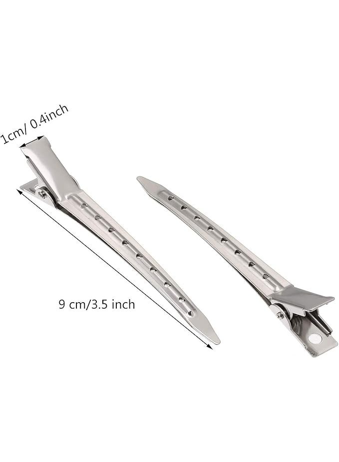 مشابك شعر معدن لتصفيف الشعر لصالونات التجميل واكسسوارات النساء والفتيات، مقاس 8.9 سم (12 كلبس) - Image 4