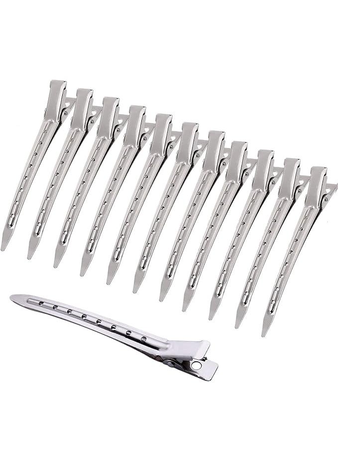 مشابك شعر معدن لتصفيف الشعر لصالونات التجميل واكسسوارات النساء والفتيات، مقاس 8.9 سم (12 كلبس) - Image 5