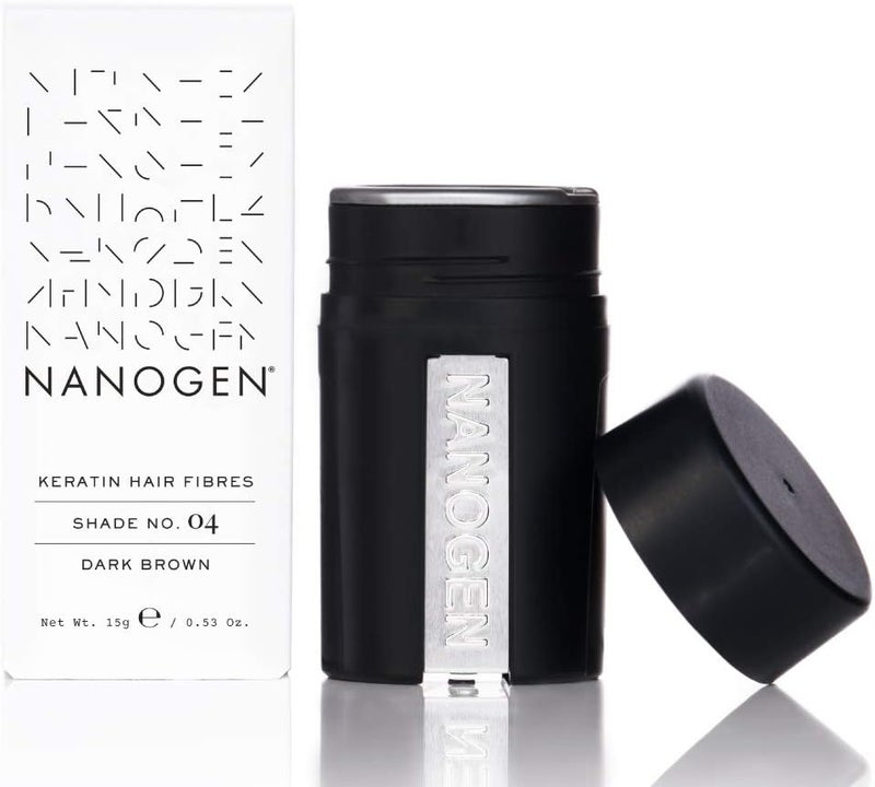 Nanogen ألياف الشعر الكيراتينية من نانوجين - 15 جرام، بني داكن - Image 1