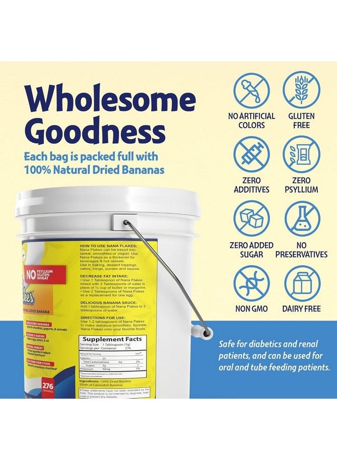 Nutritional Designs Nana Flakes 100% Pure Banana Flakes Medical Food Powder - Decrease Fat Intake & Natural Remedy for Diarrhea & Heart Burn - Great Source of Protein & Fiber (Banana, Four Pound Tub) - Image 3