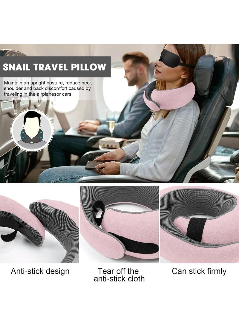 Travel Pillows for Airplanes,2024 New Travel Pillow,Travel Neck Pillow Airplane Memory Foam Travel Pillow Neck Pillow for Traveling Suitable for Airplanes,Offices and Cars - Image 5